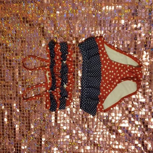 Patriotic Infant 4th of July 2 piece Bathing suit bikini 18m - Picture 1 of 2